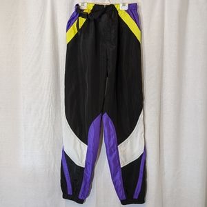 F21 Purple Reflective Shiny Jogger Pants Sz M